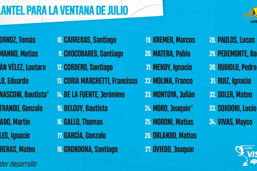 Con seis tucumanos y sin Nicolás Sánchez, estos son los Pumas convocados para la ventana de julio