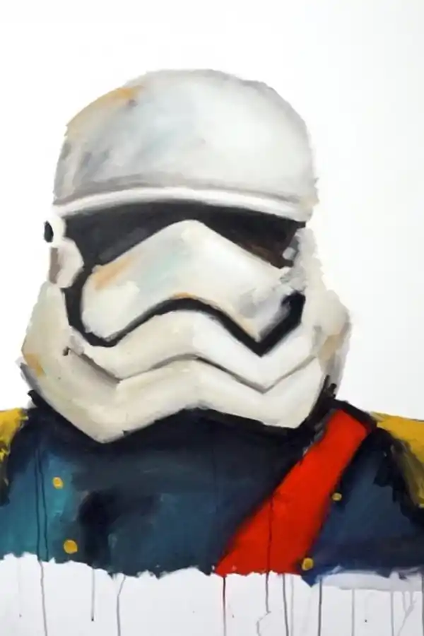 UN LUCHADOR DE FANTASÍA. Pablo Iván Ríos equipó a Bernabé Aráoz con la máscara de un personaje de Star Wars.