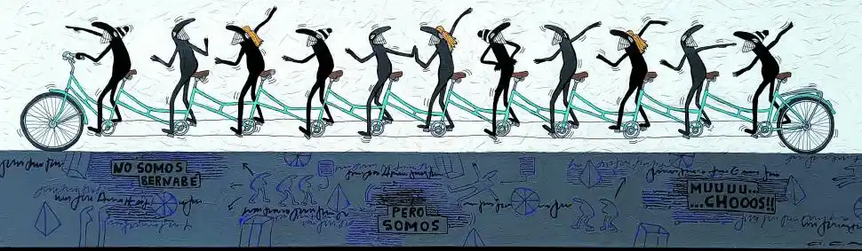 LOS TIPITOS. Augusto Contreras Moiraghi utilizó a sus personajes para que reflexionen sobre la figura histórica.