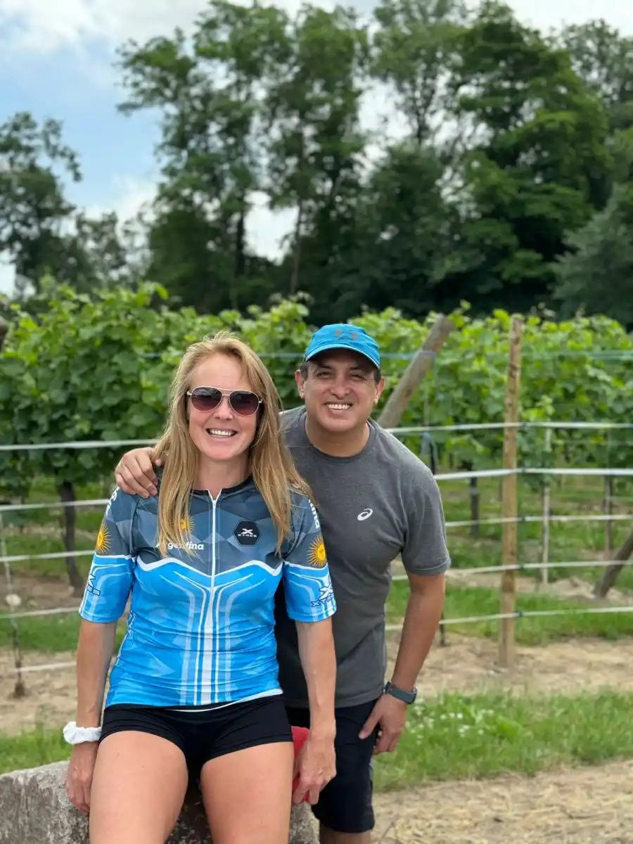 Rodríguez, con una amiga canadiense salieron a correr 15 km esta mañana.
