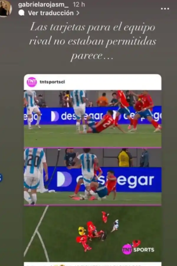 La fuerte acusación de la esposa de un jugador chileno contra Rodrigo De Paul: “Eres realmente un sucio”