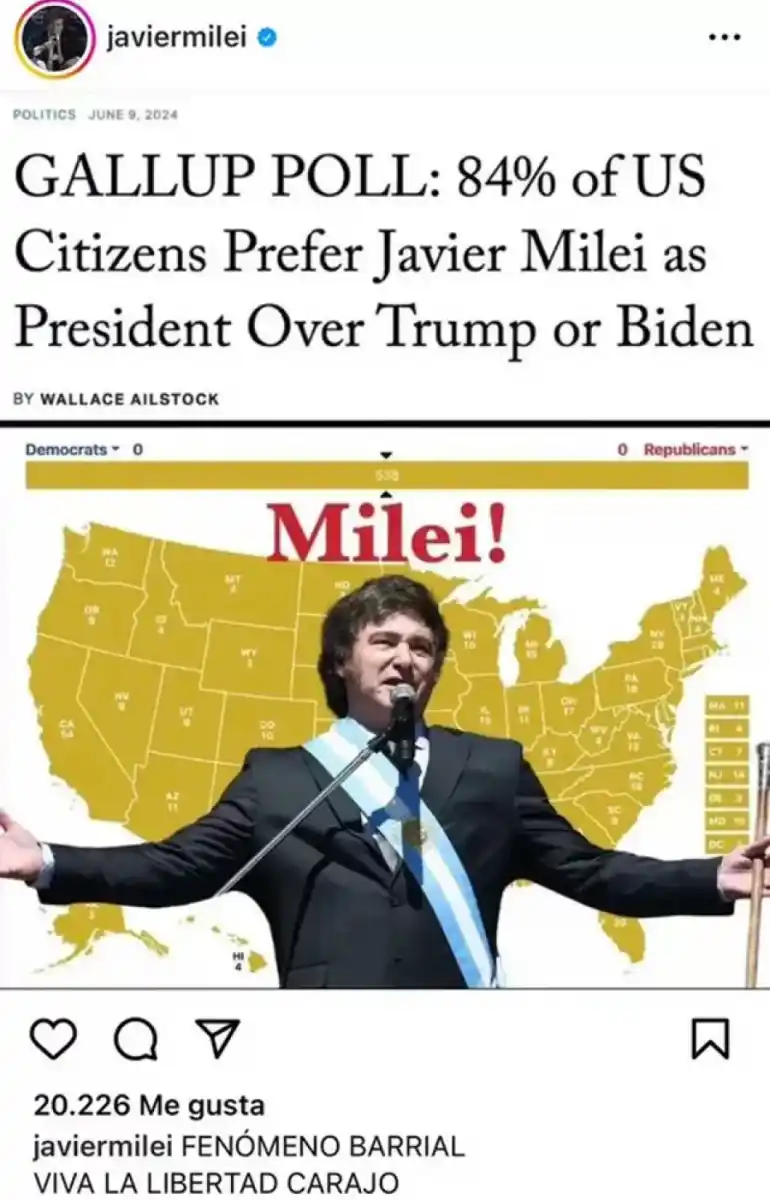 NO ES LA PRIMERA VEZ. El presidente compartió dos fake news en el mismo mes. / CAPTURA DE PANTALLA.