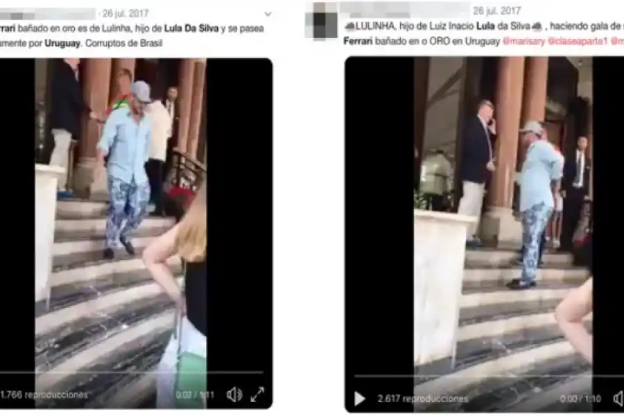 FALSO. El video ya había sido utilizado para difamar a otros políticos, como Lula Da Silva. / CAPTURA DE PANTALLA.