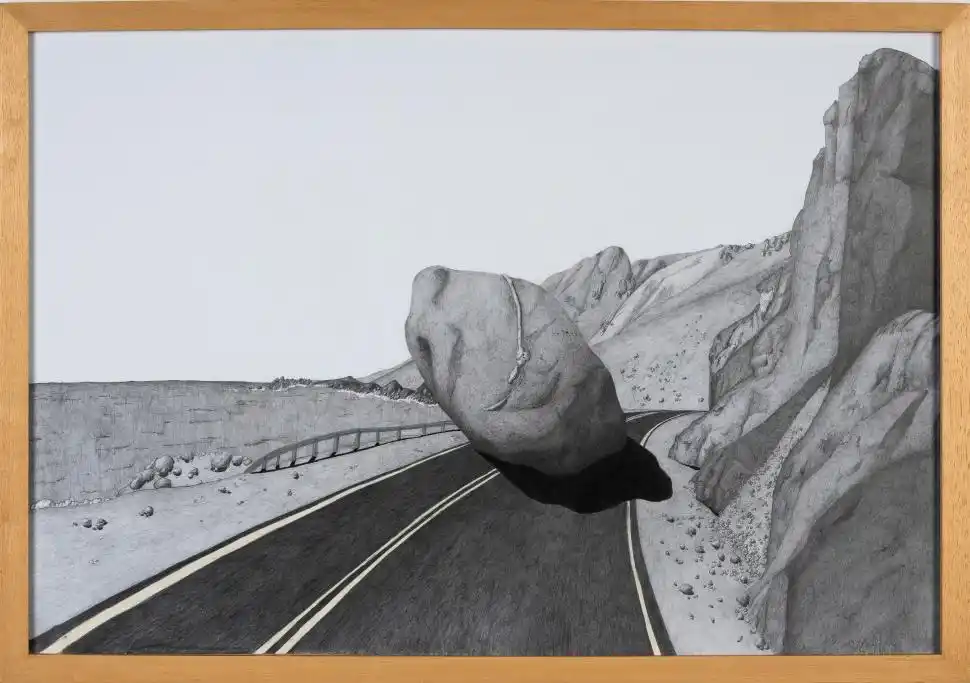 NATALIA LIPOVETZKY. “Pacífico” es una creación de grafito sobre papel.