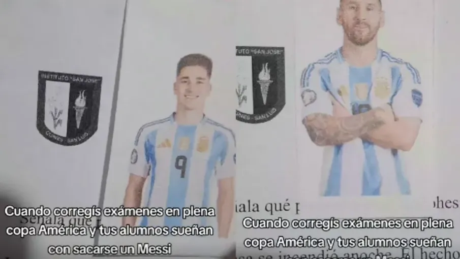 “Cuando tus alumnos sueñan con sacarse un Messi”: la original forma de corregir exámenes de un profesor durante la Copa América