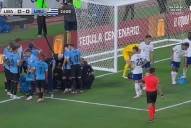 Susto en la Copa América: un jugador de Uruguay quedó tendido en el suelo y crece la preocupación