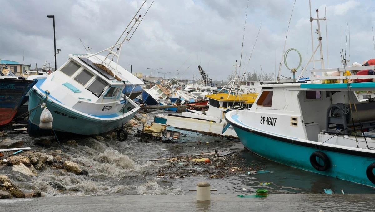 DESASTRE. El huracán Beryl castigó en las últimas horas la isla de Granada, en el Caribe.