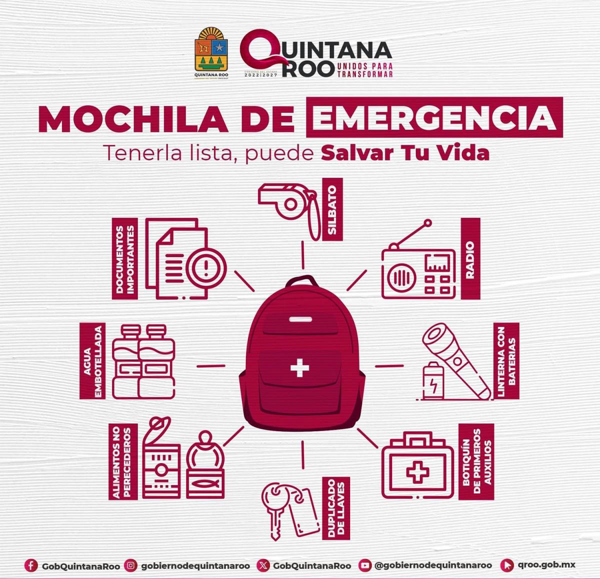 PRECAUCIÓN. Desde el gobierno del estado mexicano de Quintana Roo advierten a los ciudadanos sobre la emergencia ante la llegada de Beryl.