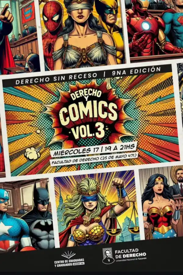 COMICS. El miércoles habrá una exposición de comics de superhéroes. / INSTAGRAM @derechount.