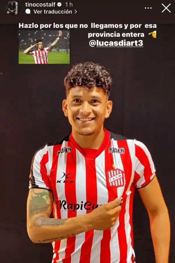 El sentido mensaje de Tino Costa a Lucas Diarte tras su vuelta a San Martín, con chicana incluida