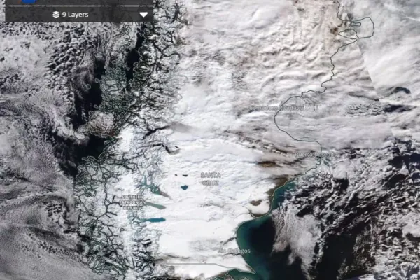 La NASA publicó una impresionante foto satelital de la Patagonia nevada y revolucionó las redes