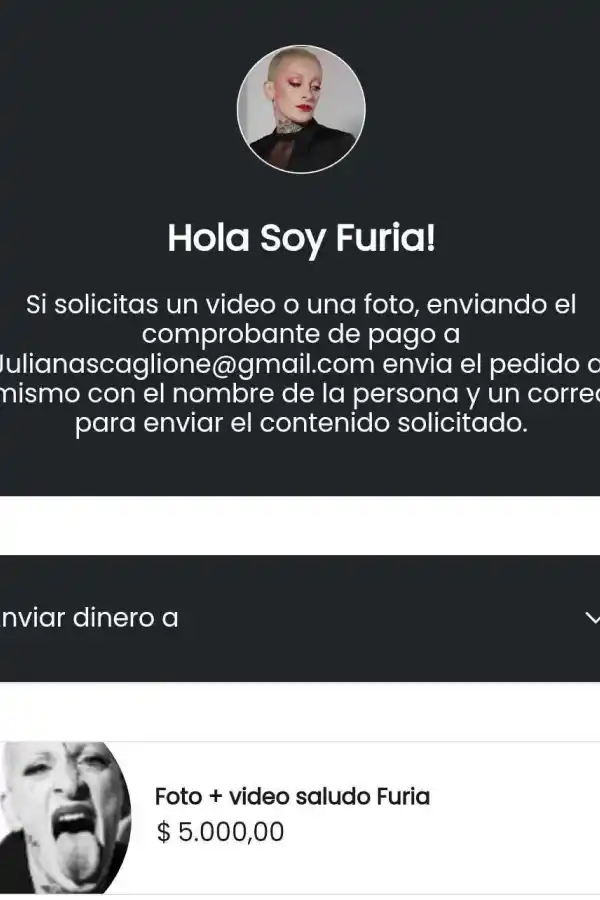 Revelaron cuánto cobra Furia de Gran Hermano por un saludo para sus fanáticos