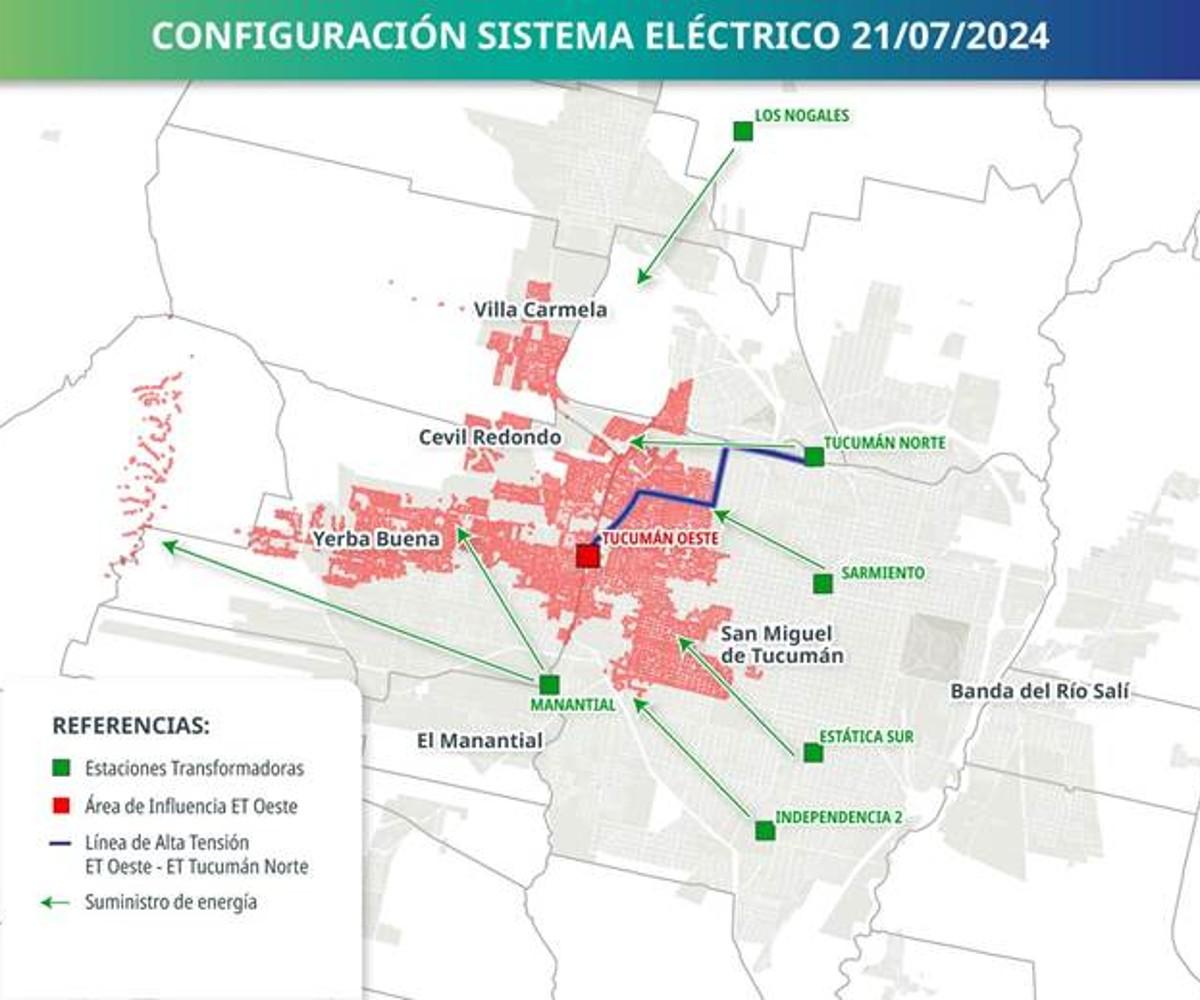 Una obra de alta tensión requerirá una reconfiguración del sistema eléctrico en Tucumán