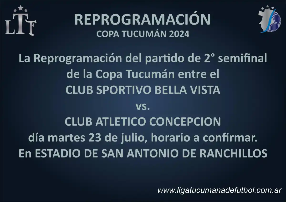 Por el mal tiempo, la Liga Tucumana suspendió la semifinal entre Atlético Concepción y Bella Vista