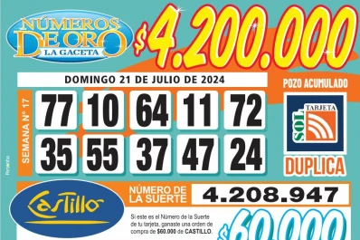 Los Números de Oro de LA GACETA del 21 de julio de 2024