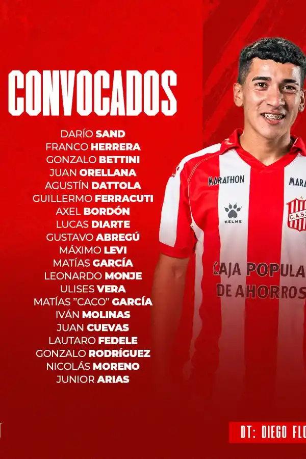Sin Pablo Hernández, San Martín de Tucumán confirmó la lista de convocados para enfrentar a Quilmes