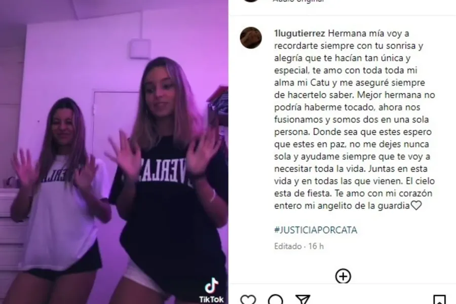 La despedida de la hermana de Catalina Gutiérrez