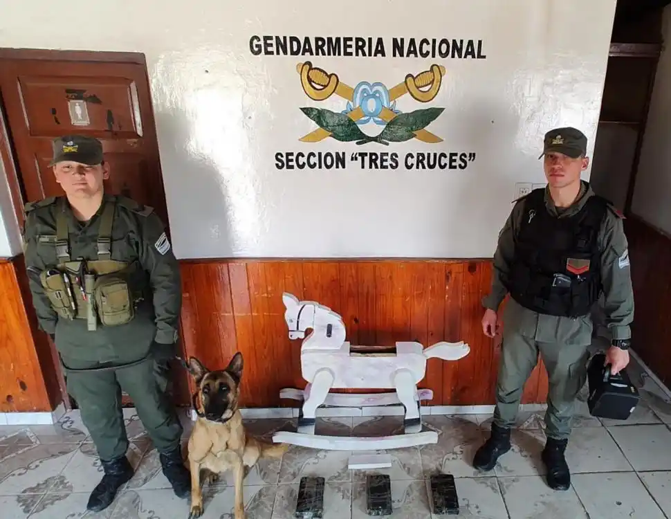 TODO VALE. Escondieron drogas en el interior de caballos de madera.