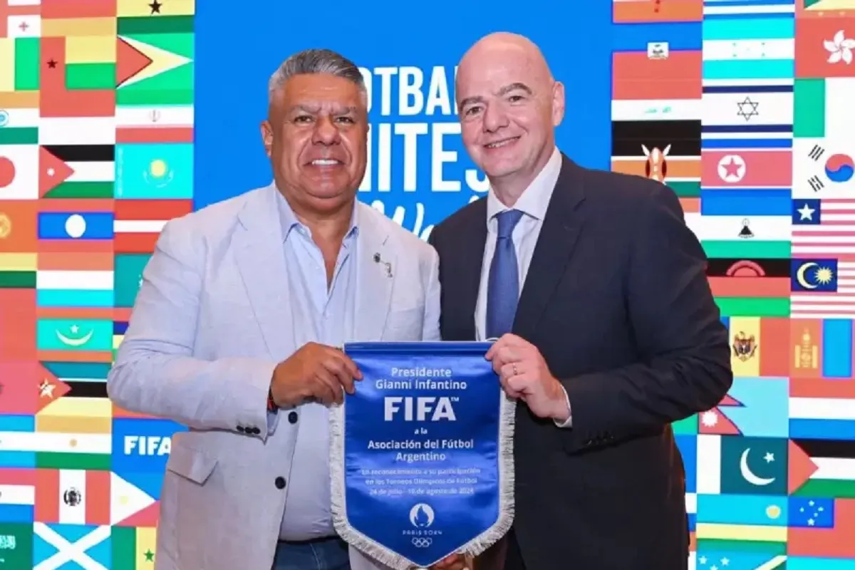 RECLAMO. Claudio Chiqui Tapia solicitó los puntos del partido contra Marruecos ante la FIFA, presidida por Gianni Infantino.