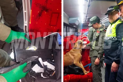 Video: un barrabrava de Concepción fue detenido con drogas mientras viajaba en Exprebus