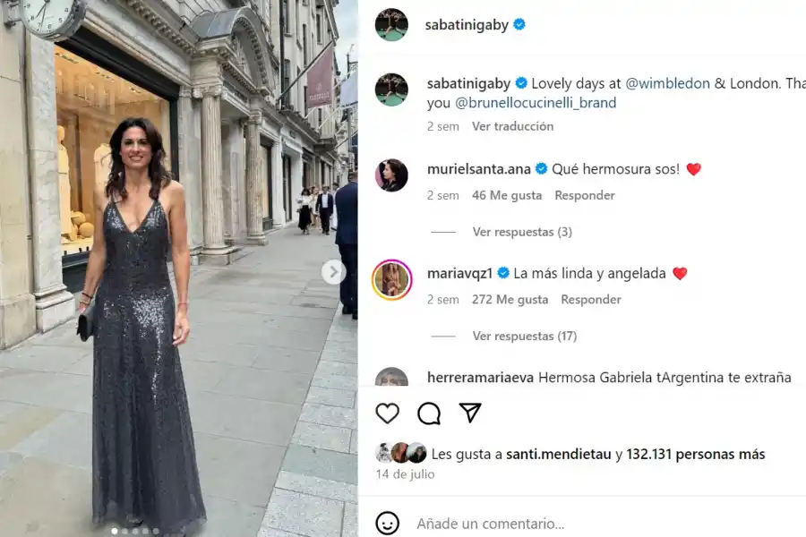 Gaby Sabatini vive en Suiza desde hace un tiempo