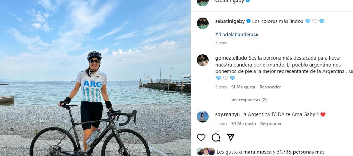 Tras su retiro del tenis, Sabatini encontró su otra pasión en el ciclismo de montaña
