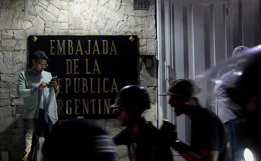 Sede de la embajada argentina en Venezuela.