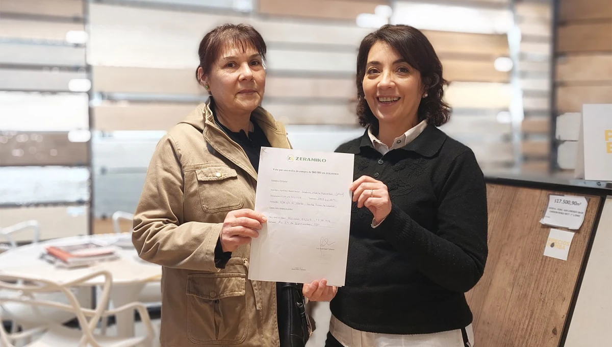Números de la Suerte: María Suárez ganó una orden de compra de $60.000 en Zeramiko