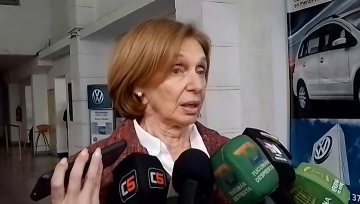 CONVENCIDA. La ex senadora Beatriz Rojkés se manifestó en apoyo a su esposo condenado.