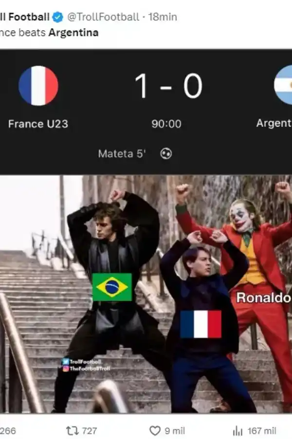 Mirá los memes de la eliminación de Argentina en los Juegos Olímpicos de París 2024