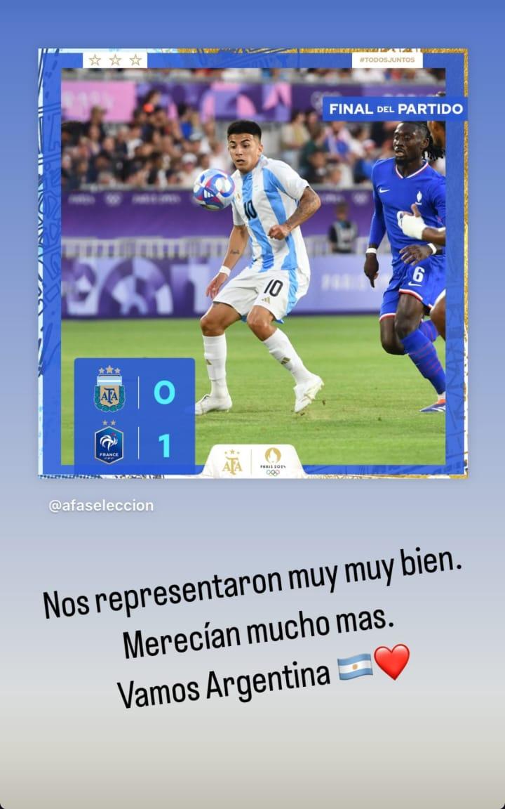 El alentador mensaje de Ángel Di María para la Selección Sub-23 luego de la eliminación de los Juegos Olímpicos
