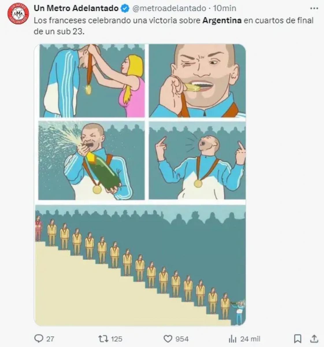 Mirá los memes de la eliminación de Argentina en los Juegos Olímpicos de París 2024