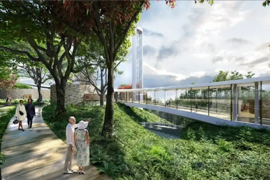 PUENTE. El render muestra cómo quedará esta parte del complejo.