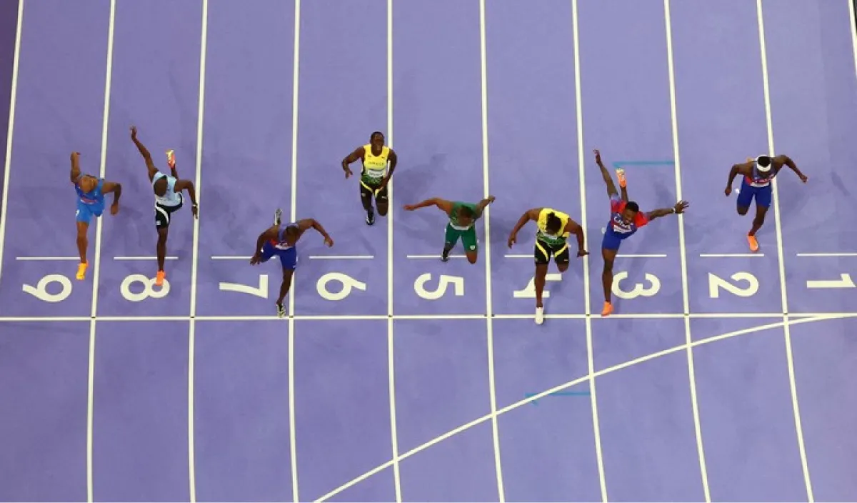 Una definición de película en los Juegos Olímpicos: llegó segundo pero salió primero en 100 metros