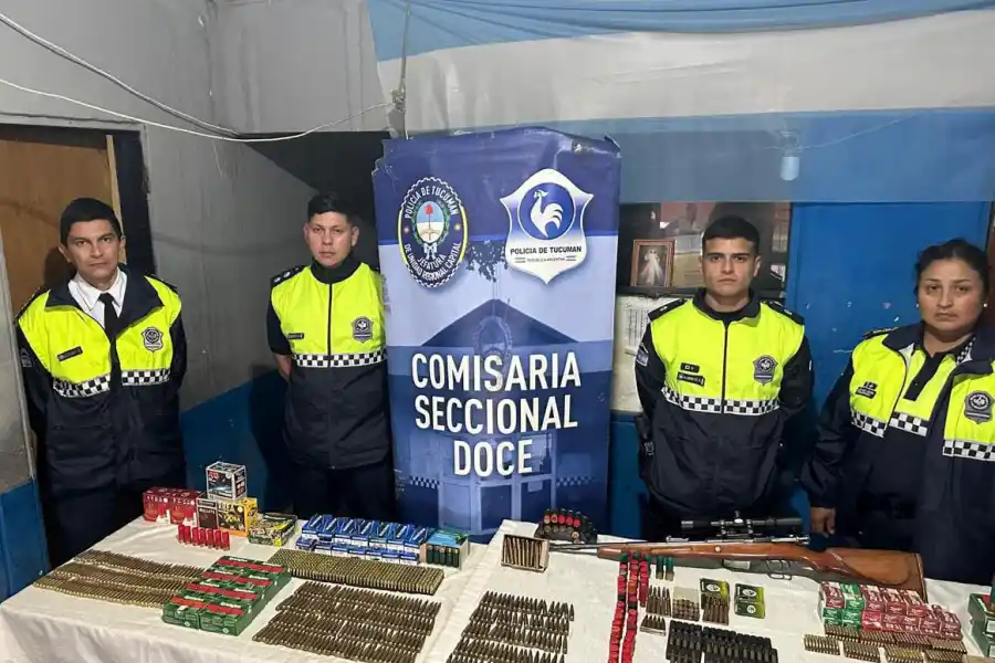 Secuestraron más de 3.330 cartuchos de armas de fuego en una casa de Lomas de Tafí