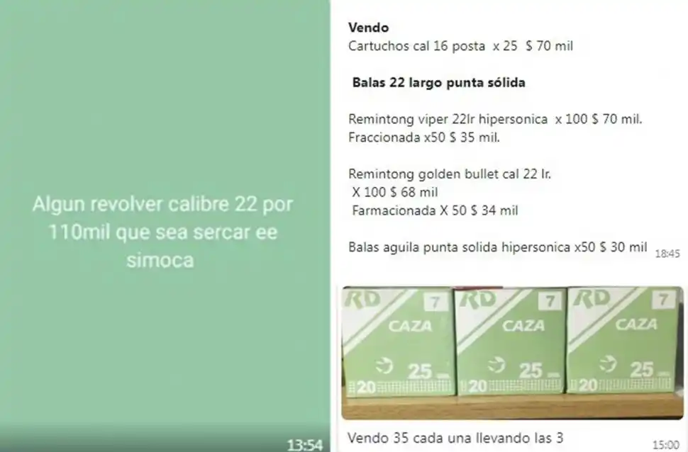 SIN PROBLEMAS. Algunos de los ofrecimientos que se publican en los grupos de WhatsApp y en redes sociales. La Policía investiga varios de ellos.