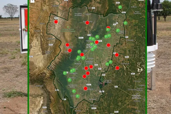 Mapa de heladas en Tucumán. EEAOC