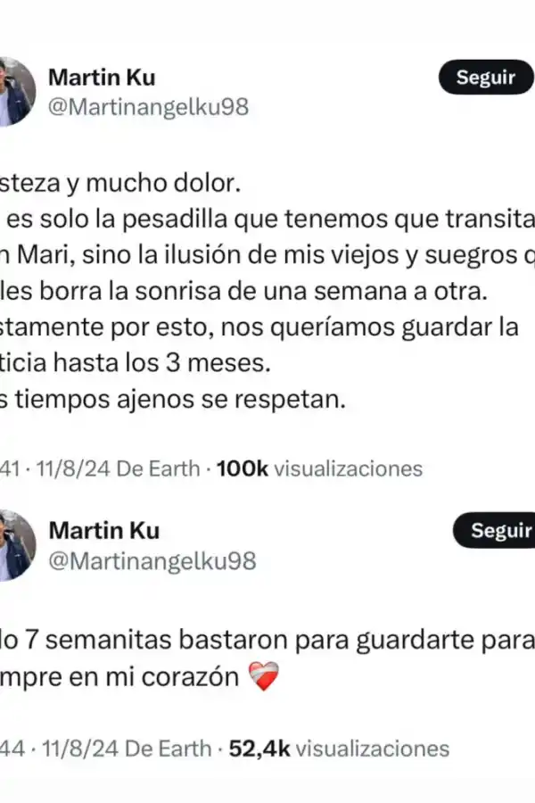 El descargo de Martín Ku en X.