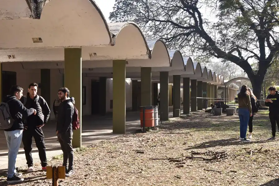 PROTESTA. El reclamo docente resintió las actividades habituales en la Quinta Agronómica.