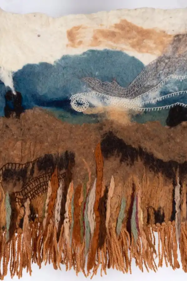 TAPICES. La propuesta que llevó a la exposición salteña Andrea Gatti.