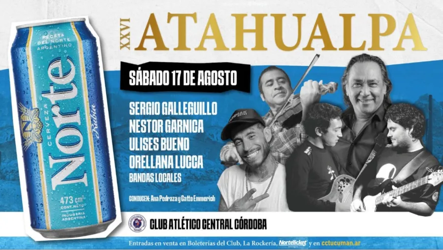 CARTELERA. El anuncio del Festival Atahualpa 2024 en las redes sociales. / INSTAGRAM @atahualpafestival