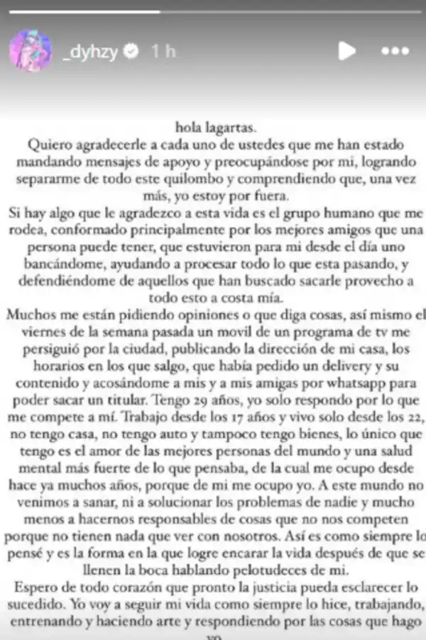 Dyhzy, el hijo de Alberto Fernández, habló sobre la denuncia de Fabiola Yáñez