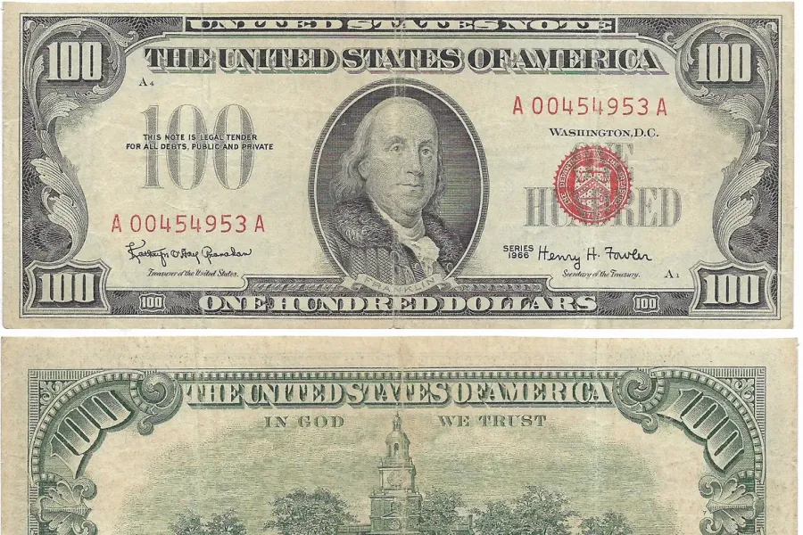 Las características del billete de u$s100.