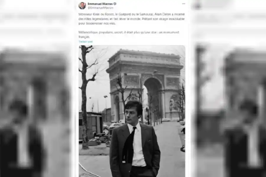 Macron despidió a Alain Delon: “Era un monumento francés”