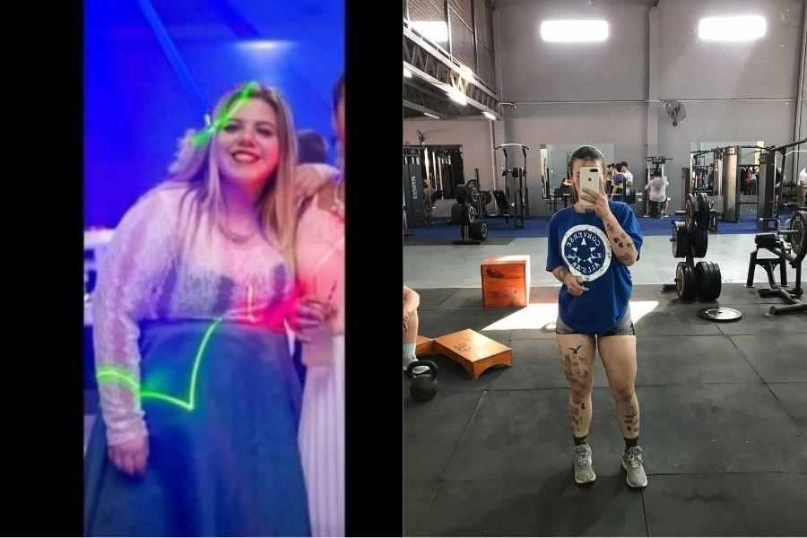 ANTES Y DESPUÉS. Bajó 53kg y hoy la vida saludable es parte de su rutina./IRINA ALVAREZ