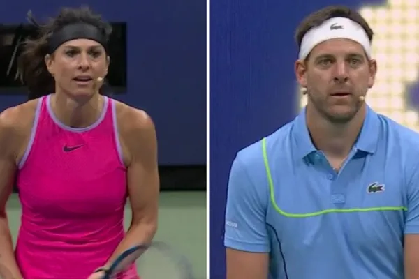 Juntos son dinamita: Gabriela Sabatini y Juan Martín Del Potro ganaron un amistoso de dobles