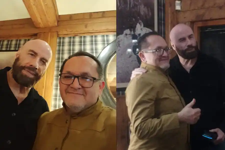 John Travolta fue muy amable con los empleados que lo atendieron. (Foto: Facebook/Guido Wilson Cáceres Acevedo)