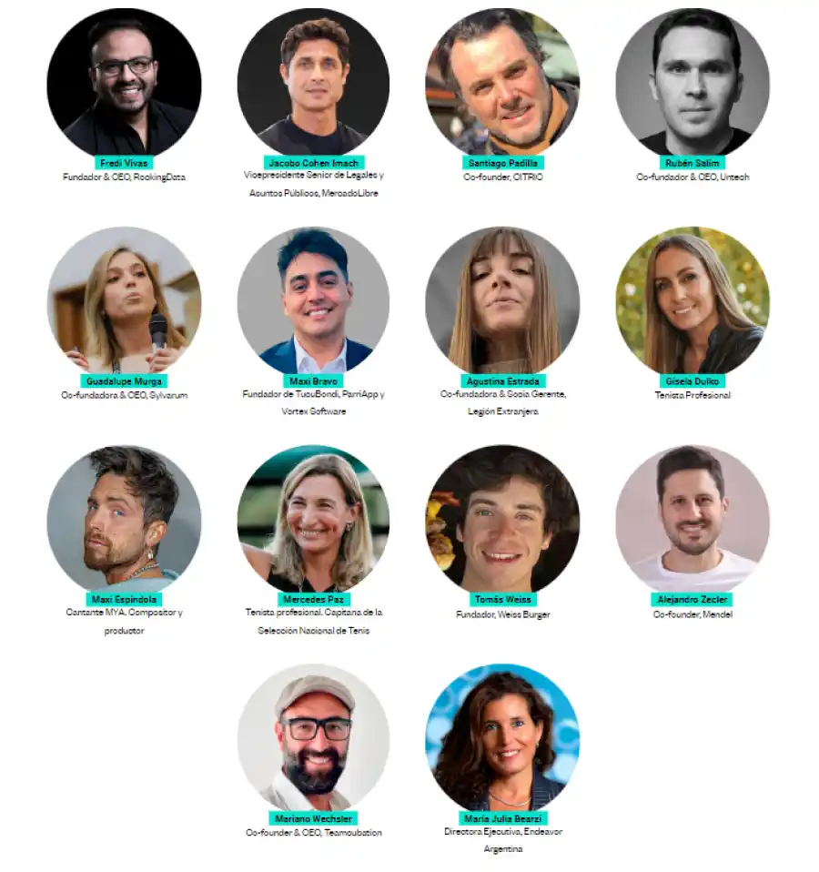 LOS EXPERTOS. Estos son los convocados para la experiencia Endeavor NOA 2024. / CAPTURA DE PANTALLA