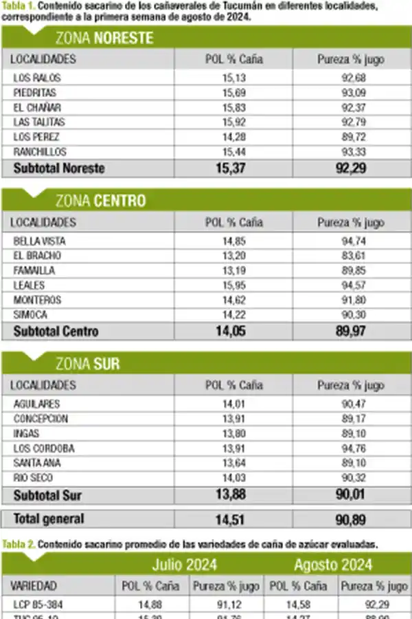Las heladas afectaron significativamente el desarrollo madurativo de los cañaverales