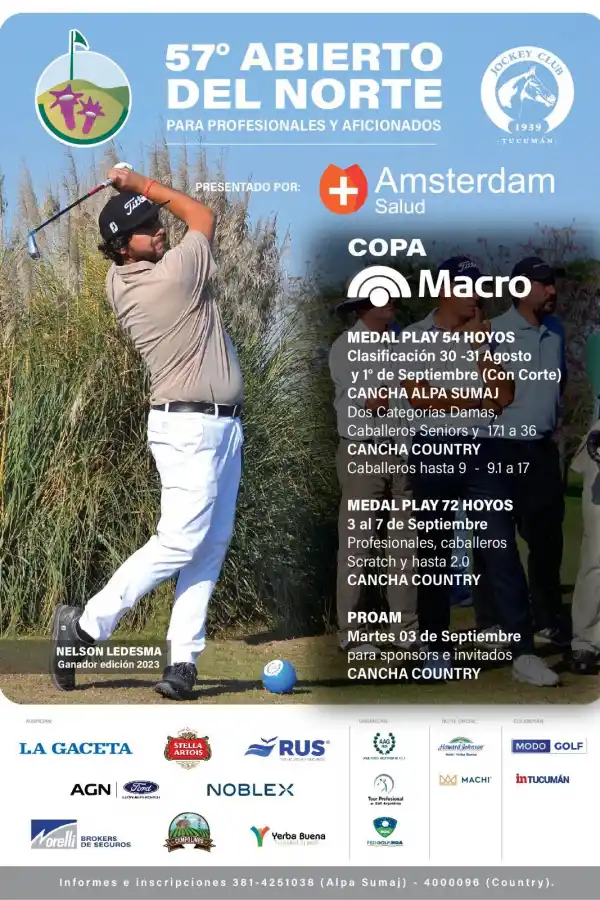 Todo listo para la 57° edición del Abierto del Norte